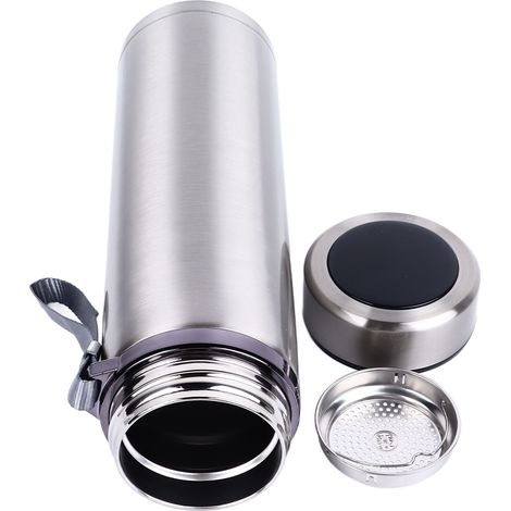 Bouteille isotherme intelligente avec affichage numérique de la température, 1000 ml, en acier inoxydable 304, idéale pour le sport, les voyages et le bureau. Couleur : argent. (1/5)