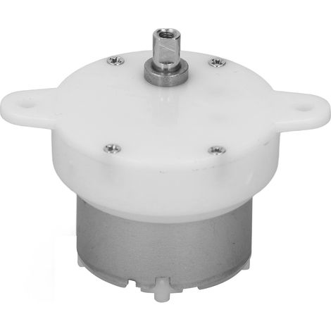 12V Gleichstrommotor, 10 U/min, hohes Drehmoment, zylindrische Form, leises Untersetzungsgetriebe, Zahnräder, langsame Drehzahl, Klemmwelle, geringe Geräuschentwicklung. (1/5)