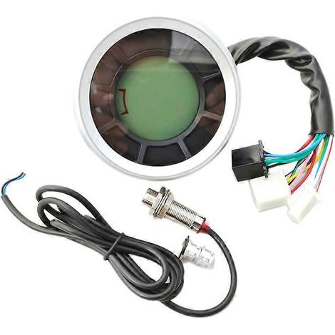 Compteur de vitesse numérique LCD universel, odomètre, tachymètre, compteur kilométrique des cylindres, compteur kilométrique des vitesses, tachymètre, totalisateur partiel (1/5)