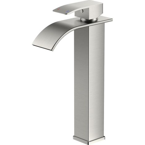FORIOUS Wasserhahn Bad Wasserfall Waschtischarmatur Einhandmischer Höhe 220mm (1/5)