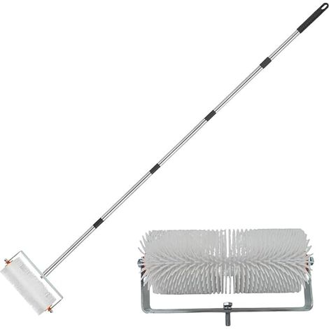 Spiked Scooter, 9" Roller with 5 Stainless Steel Linking Rods, Self Levelling Concrete Decompression Roller for Epoxy Bubbles, Adjustable Size 67.82-144.78 (1/5)