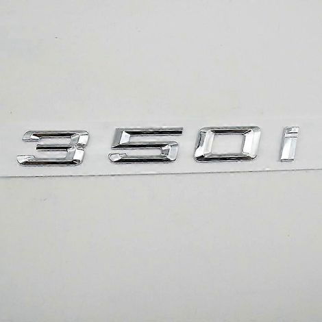 Autocollants logo chromés pour coffre arrière de voiture (318i, 323i, 320i, 325i, 328i, 316i, 330i) pour BMW Série 3 E30, E36, E46, E90 et F30. Couleur : 350i (1/4)