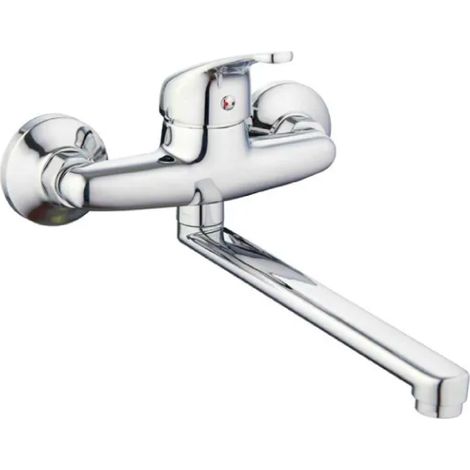RUBINETTO MISCELATORE MONOCOMANDO PER LAVELLO A PARETE SERIE BLU 2.0 1/2