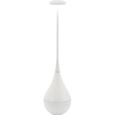 Zafferano Dondolina - Lampada da Tavolo Led Ricaricabile IP65, Senza Fili, Dimmer Touch - Design Italiano Colore Bianco