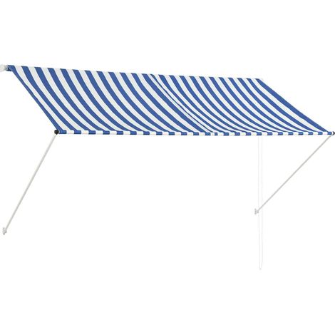 Maison Exclusive - Tenda da Sole Retrattile 250x150 cm Blu e Bianco