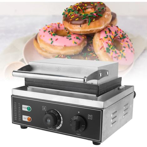 Professionelle Donut-Fritteuse, 6 Mulden, doppelseitig antihaftbeschichtet, 110-V-US-Kabel, für Dessertläden (1/5)