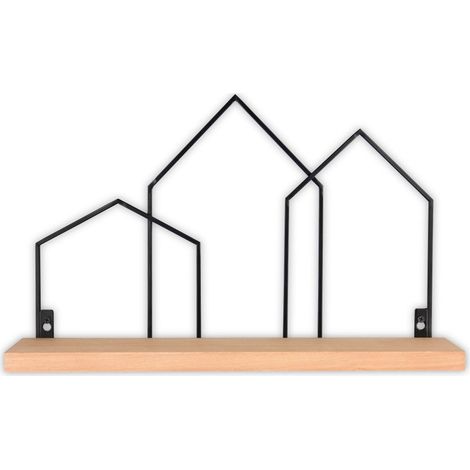 Étagère, Etagère decorative Jelena Noir en Metal, BOITE A DESIGN (1/3)