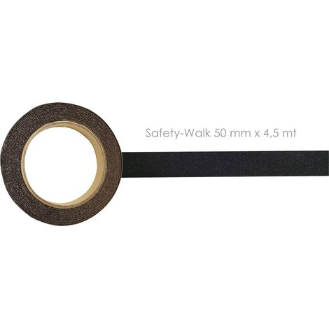 Rotolo Adesivo Antiscivolo Safety Walk, Nero - Dimensione: 50 MM X 4,5 MT