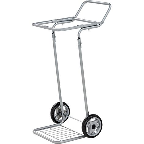 Kongamek Müllsackständer in grau 580x470x940mm Vollgummibereifung mit 50kg Tragkraft für 125l-Säcke