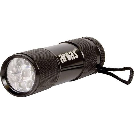 Lanterna Arcas alu 9 LED nera compatta e leggera