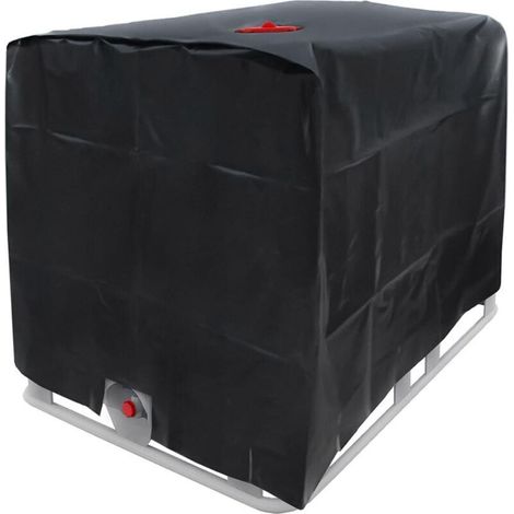 Enowelir Couvercle De Réservoir d'eau,Bâche Couverture Réservoir IBC 1000 L Étanche Matériél Couvercle de Cuve en Polyéthylène Anti-poussière Anti-UV Anti-Pluie (116 x 100 x 120 cm)