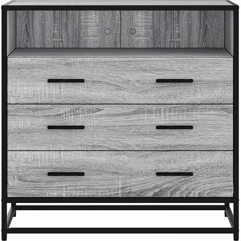 vidaXL Kommode Sonoma Grau 70x41x70 cm Holzwerkstoff