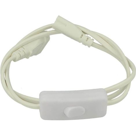 Cavo Di Alimentazione Con Interruttore Presa Standard Euro Spina Maschio Per Plafoniera Tubo Led T5 All In One Con Filo Lunga 1 Metro