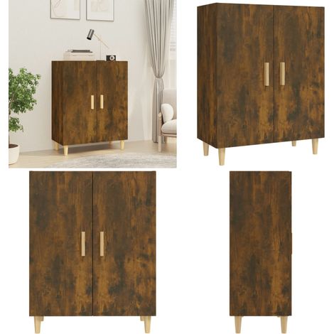 Sideboard Räuchereiche 70x34x90 cm Holzwerkstoff - Schreibtisch - Wohnzimmermöbel - Sideboard - Regal - Holzmöbel - Home & Living (1/5)