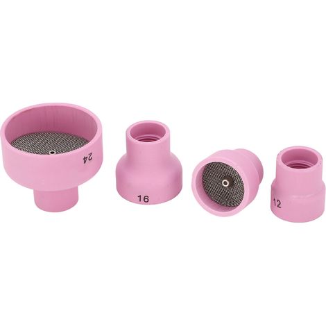 Lot de 4 embouts TIG en céramique Ø1.6mm avec filtre inox pour chalumeau WP9 20 25 17 18 26 (1/5)