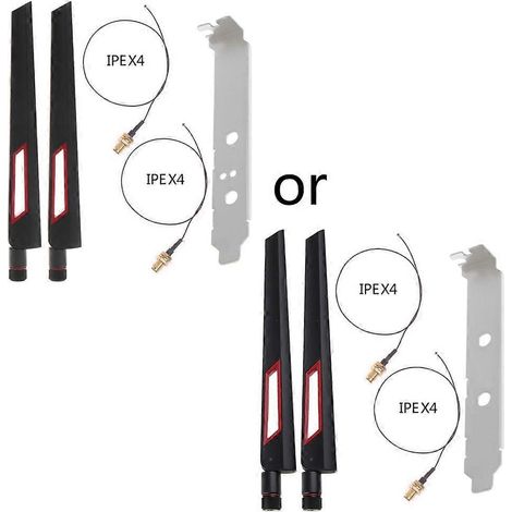 2,4-GHz- und 5-GHz-Dualband-WLAN-Antenne mit RP-SMA-Stecker + 20 cm RP-SMA IPEX MHF4-Kabel