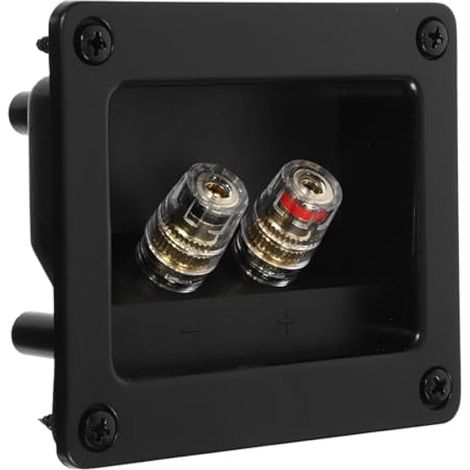 Boîte de jonction de connecteur de haut-parleur 2 voies pour systèmes audio domestiques, accessoire de remplacement pour terminal de haut-parleur avec design à vis, convient pour l'assemblage (1/5)