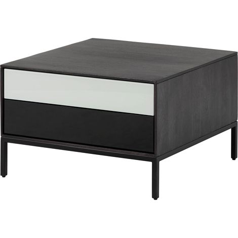 Couchtisch Mango 67x67x43 dunkelgrau geölt CHICAGO 213