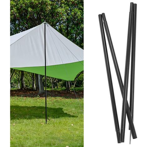 Poteau de Support Pliant en Fer 2m pour Abri Tente Extérieur Randonnée Camping (1/5)