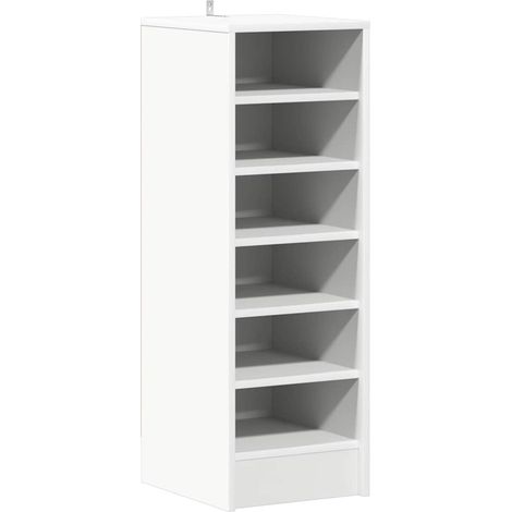 Maison Exclusive - Zapatero de madera contrachapada blanco 31,5x3