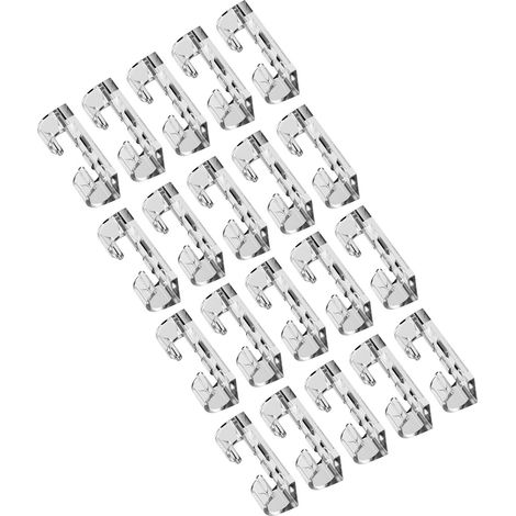 Lot de 20 clips de câble auto-adhésifs pour une gestion propre des câbles, à fixer aux murs, bureaux ou sous les tables. (1/5)