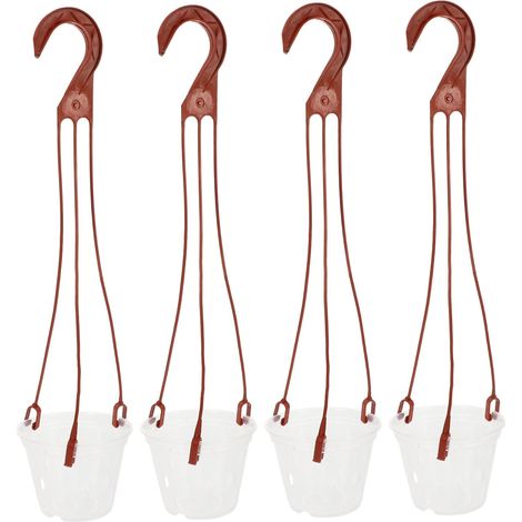DOITOOL Panier suspendu pour orchidées, lot de 4 pots fleurs suspendus en PP (1/5)