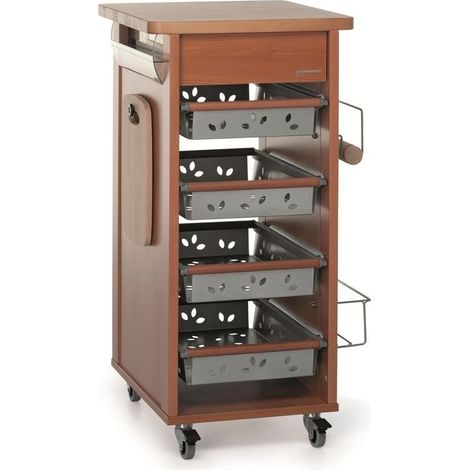 Foppapedretti Bistrot Metall Partikelbord, Holz Walnuss, Naturholz
