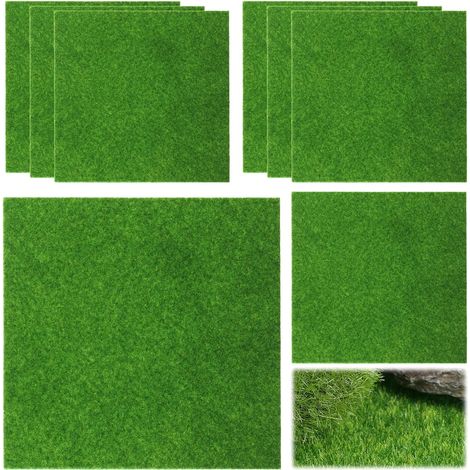 Lot de 8 fausses herbes décoratives pour travaux manuels, 15,2 x 15,2 cm, herbe de jardin artificielle pour bricolage, accessoires de jardin féérique, décoration de maison de poupée miniature (1/5)