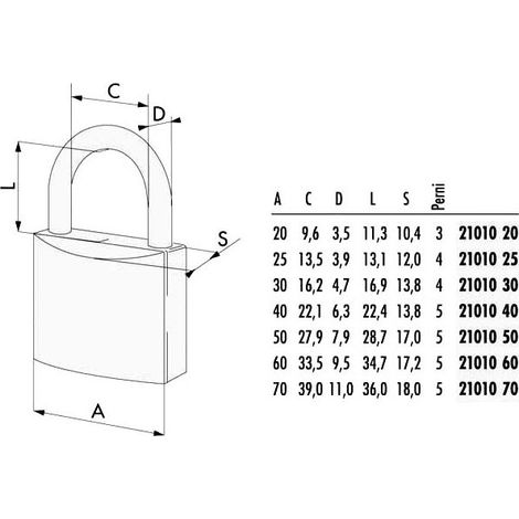 Lucchetto Locking Line Mm 70