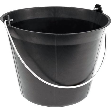 Cubeta de albañil de plástico 11l negra - Vinmer