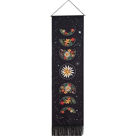 Tapestry Lune - Motif Phase Lunaire - Décoration Murale pour Salon Chambre ou Porte - 150 x 200 cm - 1 Pièce (1/5)