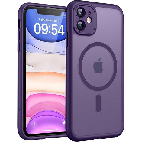 iPhone 11 Hülle MagSafe, stoßfest, kratzfest, transluzent, dunkellila (1/5)
