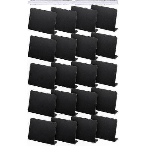 Set mit 20 Mini-Tafeletiketten für Tischdekorationen, Buffetmarkierungen, Partykarten, 10 x 7,5 cm, wiederverwendbar und mit Filzstiften beschreibbar (1/5)