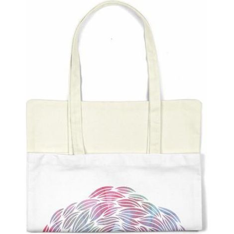 Sac Shopping Tote Bag Coton - 34 x 40 cm - Anse Longue 30 cm - Réutilisable - 1 Pièce (1/4)