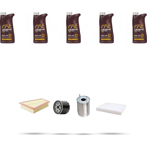 Kit tagliando 4 FILTRI e 5L OLIO compatibile con Renault Megane III 1.5 DCI FAP 63kw dal 2008 (1/5)