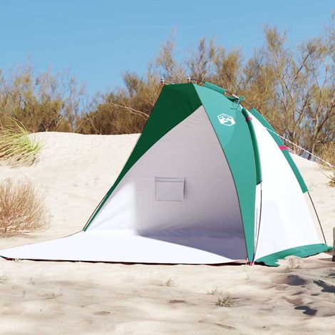 Tente de plage et abri soleil en polyester 185T imperméable vert d'eau 268x223x125 cm - PANGIVO (1/5)
