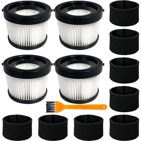 [SC]Lot de 4 filtres HEPA pour aspirateur à main sans fil DCV501HB, comprenant 8 lingettes en mousse et 1 brosse. - AquaForge (1/5)