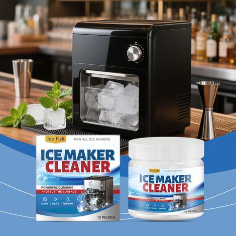 Ice maker cleaning tablets for home use, deep cleaning, descaling, deodorizing, and maintaining ice maker performance -- 10 pieces (1/5)