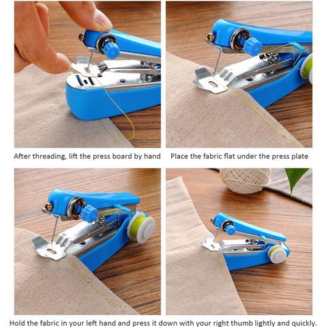 Mini-Nähmaschine, tragbare, handgefertigte Nähmaschine in zufälliger Farbe (1/3)