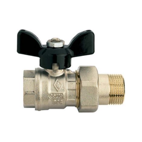VALVOLA A SFERA A PASSAGGIO TOTALE FIL. F RACCORDO PER COLLETTORI 1/2" x 1/2"  PN 40 RB