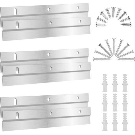 Pieces Z-Shaped Wall Mounting Clips, Mirror Brackets, 15cm Picture Mounts with Screws, Heavy Duty Mirror Mounts, Interlocking Mirror Hangers (1/4)