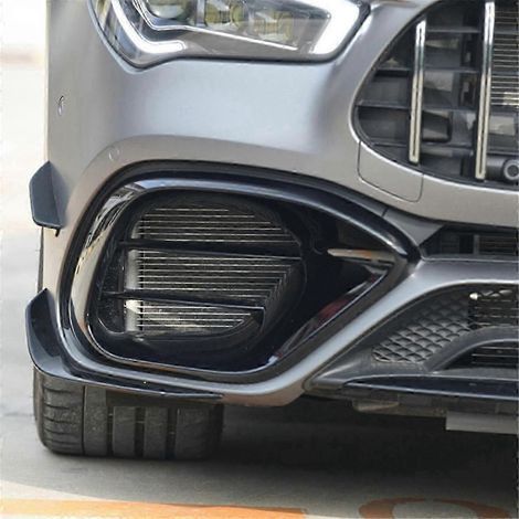 Spoiler de pare-chocs avant pour Mercedes-Benz CLA45 AMG C118 2020-2021, noir brillant