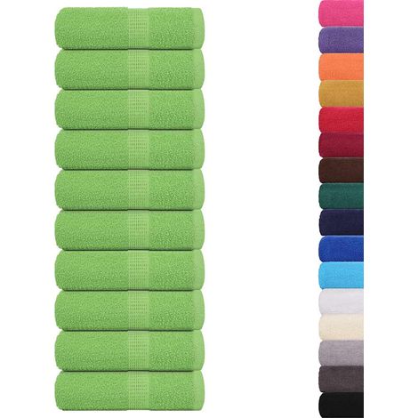 Serviettes d'invité FROGN 10pcs vert pomme 30x50cm 360 g/m²