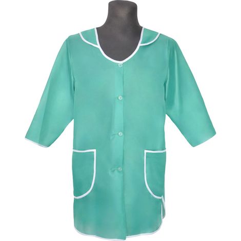 Grembiule da donna con maniche a 3/4, verde FR-34 S