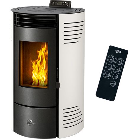 Estufa de pellets Azora 15,1 kW Blanco Sannover (1/3)