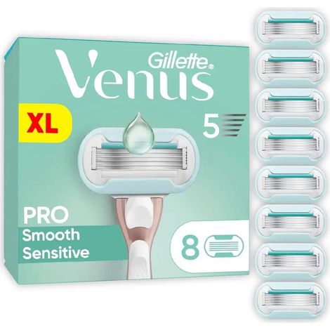 Gillette Venus Deluxe Smooth Sensitive 8er Systemklingen 8er