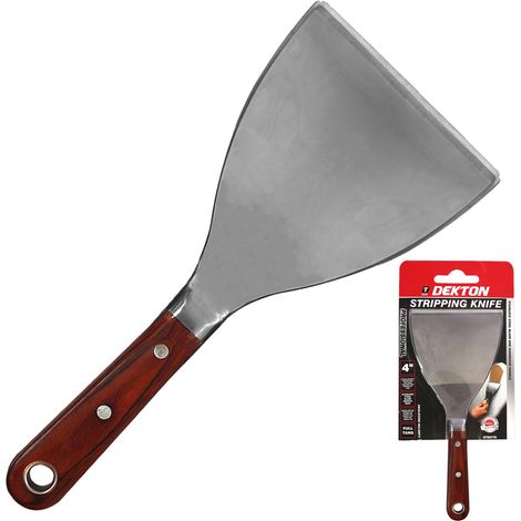 Dekton 4" Stainless Steel Wallpaper Paint Stripper Stripping Knife Tang Scraper (1/5)