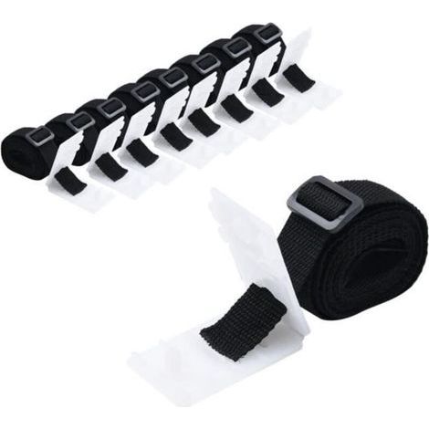 Fixations de rouleau de couverture de piscine - VIDAXL - 8 pcs 1,8 m - Noir - Universelles - Résistantes aux UV (1/5)
