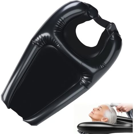 Bac a Shampoing Domicile, Lavabo Gonflable pour Laver Portable Capiluve Gonflable Coiffure Tete Bac Lavage Cheveux PVC Universel Bassin pour Adulte Handicapée Enceinte Personne Âgée Enfant Blessée