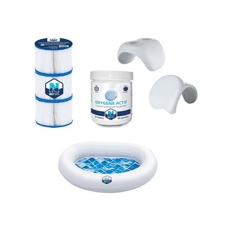 Pack détente spa : filtration, traitement et accessoires relaxation